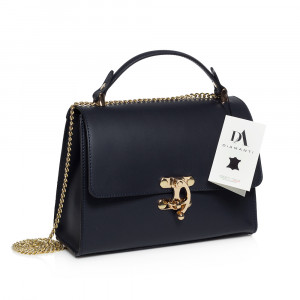 Geanta dama piele naturala DiAmanti Capri Bleumarin Scuro